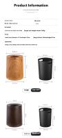 Cesta De Basura Oculta Sin Tapa Estilo Nórdico Madera Grano Caja De Almacenamiento Para Hogar Para Dormitorio Y Baño - details 1