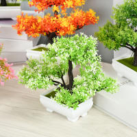 Pequeño Árbol Bonsái Artificial Verde En Maceta Flor Falsa Para Decoración De Habitaciones Casas Bodas Jardines Arreglo Ornamental - details 6