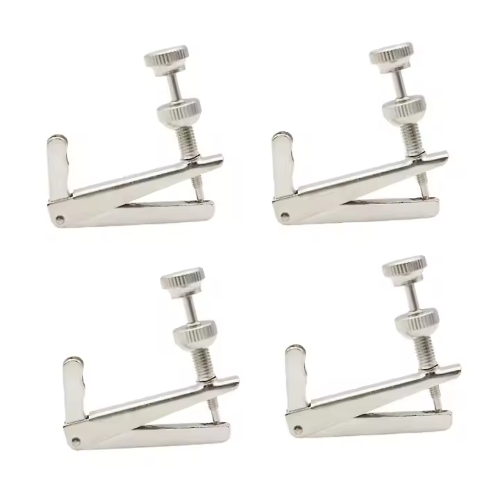 4 piezas violín afinadores ajustadores violín piezas 3/4-4/4 universal plata - 1
