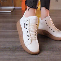 Zapatos Casuales Para Mujer Versátiles Y Moda Retro Altas a La Cintura Impermeables Con Suela Gruesa Zapatos De Tren Crustáceo Primavera Otoño - details 11
