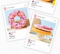Juguete Para Perros Pizza Y Donut De Peluche Para Entrenamiento De Mascotas Y Masticar Accesorios De Dientes Material De Fleece - details 1