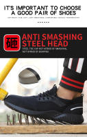 Zapatos De Seguridad Para Hombre Antideslizantes Indestructibles Protección Del Pie Antipinchazos Antideslizantes Suela De Goma Mesh Superior Zapatos De Trabajo - details 3
