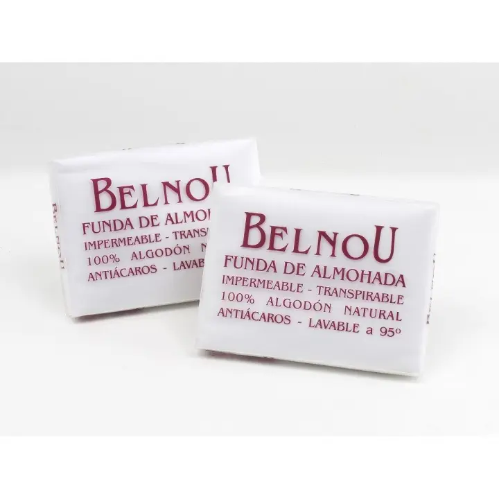 FUNDA DE ALMOHADA RESPIRA DE BELNOU IMPERMEABLE TRANSPIRABLE ANTIÁCAROS BLANCA - 1