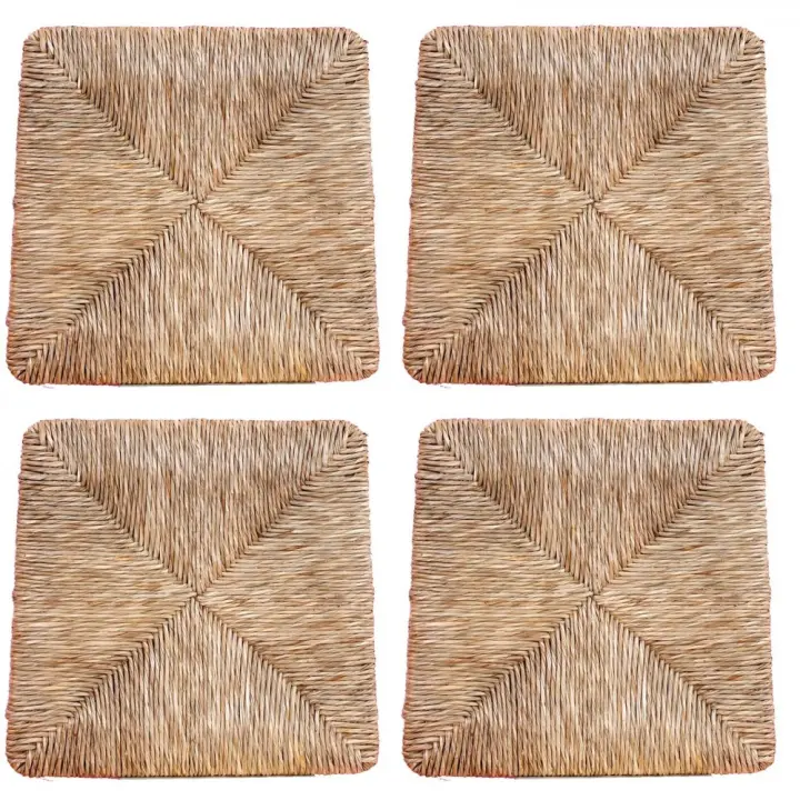 Mediawavestore - Asiento de Recambio para Silla Silvana con Estructura de Madera y Paja Natural de Alta Calidad - 1