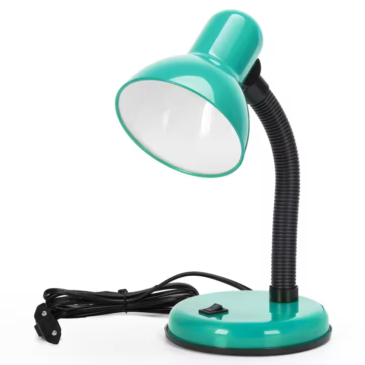 Aigostar lámpara de escritorio retro, flexo escritorio sin bombilla, lámpara de mesa compatible con led bombillas modelo E27, Máx 240V,  para juvenil, niños, niñas, trabajar, estudiar - 1