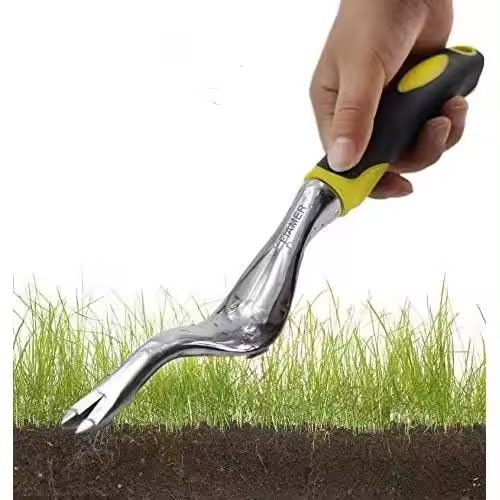Kit de herramientas de jardín para eliminación de malas hierbas para jardinería al aire libre con patrón de flores 11.8in*0.8in amarillo - 1
