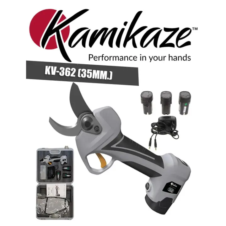 TIJERA DE PODA ELECTRICA KV362 KAMIKAZE INCLUYE 3 BATERIAS Y CARGADOR TRIPLE - 1