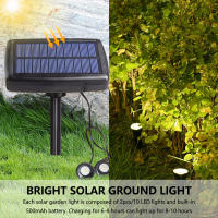 Luces Solares LED Para Camino Exterior Impermeables Lámparas De Jardín Iluminación De Paisaje Decoración De Patio Jardín - details 2