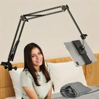 Soporte giratorio de 360° para teléfono y tableta - Brazo articulado de acero al carbono con montaje ajustable para cama y escritorio, ideal para lectura y transmisiones en vivo - details 7
