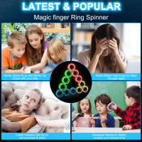 Juego De 12 Anillos Magnéticos Brillo En Oscuridad Juguete Antiestrés Para Adultos Y Niños Con Ansiedad Y ADHD Alivio De Estrés - details 4