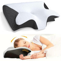 Almohada ortopédica de espuma viscoelástica para el cuello, cojín cómodo de rebote lento para dormir con forma de mariposa - details 0