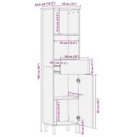 vidaXL Mueble de baño madera maciza de mango 38x33,5x160 cm - details 7