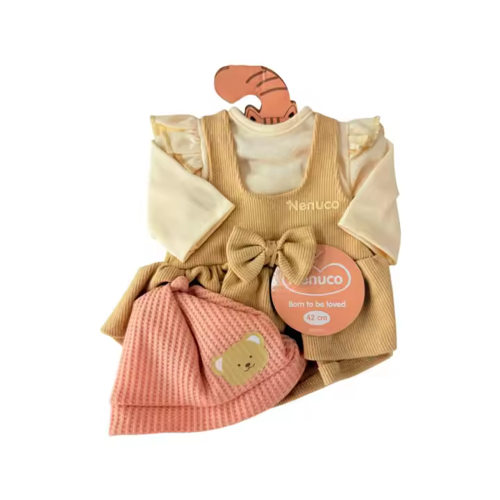 Nenuco Ropita Casual 42 cm. Conjunto Beige Vestidos muñecas Famosa - 1