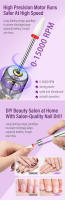 Molinillo de pluma, mini herramienta eléctrica de manicura, pulido de uñas, molinillo de uñas portátil, color morado - details 1