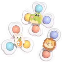 Juego De Juguetes Giratorios De Animales Para Niños Ventosa Para Ventana Silla Alta Mesa Baño Plástico Seguro Para Edades Diferentes - details 6