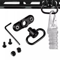 Montura De Cierre Rápido QD 1.25” Para Correa De Dos Puntos 360° Rotatable Botón De Presión Fácil De Montar Accesorio De Montura De Scope - details 0