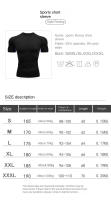 Camiseta De Compresión Para Hombre Con Manga Corta Deporte Fitness Running Baloncesto Gimnasio Ropa Tímidamente Color Negro - details 0