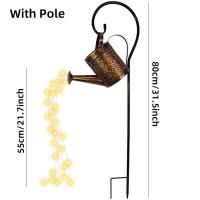 Fuente De Iluminación Solar Para Jardín Con Regadera Luz Estelar LED Cadena De Luces De Hadas De Cachete De Agua Con Soporte - details 2