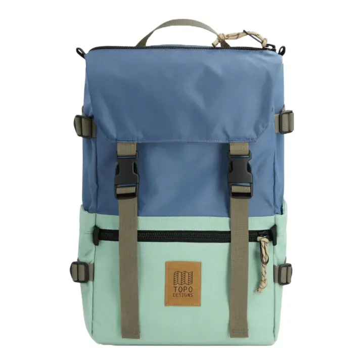 Mochila Verde y Azul Topo Designs Rover Pack Classic 20L Stone Blue Ash Green - 1