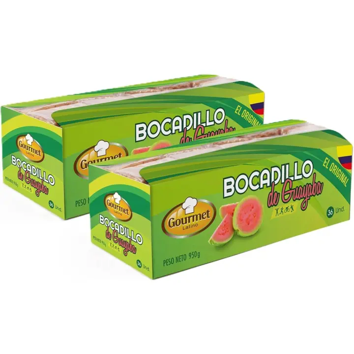 Pack de 72 Bocadillos de Guayaba - Peso Total 1,9 kg - Sabor Dulce - Alto Contenido en Vitamina C - Aporta una Dosis Extra de Energía - Propiedades Digestivas - Ideal para Deportistas - Gourmet Latino  -  producto Colombiano - 1