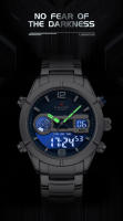 Reloj De Pulsera Deportivo Militar De Lujo NAVIFORCE Para Hombres Con Pantalla Digital Y Analógica Resistente Al Agua Y Al Choque Manos Luminosas Correa De Acero Inoxidable - details 10