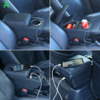 Caja De Reposabrazos Para Citroen C2 Y C3 Accesorios De Interiores Para Coche Con Soporte De Taza Y Almacenamiento Material PU Cuero / Plástico ABS Certificación CE - details 4