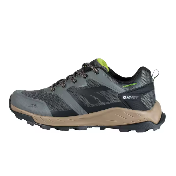 HI-TEC TOUBKAL MID WP HOMBRE ZAPATILLAS MONTAÑA TRAIL WATERPROOF OLIVA SENDERISMO 0090124008 - 1