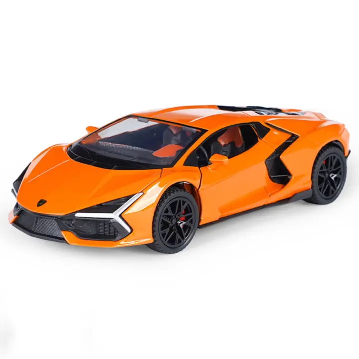 Modelo De Coche Aventador De Aleación 1/32 Para Niños Con Función De Retroceso Y Puertas Abiertas Juguete De Simulación Duradero Para Regalo - 1