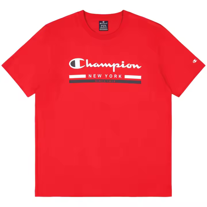 Camiseta de Manga Corta Champion Crewneck para hombre en color rojo - 1