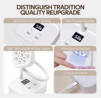 Lámpara De Secado De Uñas LED UV Mini Recargable 27W Luz Para Gel Uñas Secadora Portátil Sin Cable Con Rotación 360° Curing De Pólipos - details 1