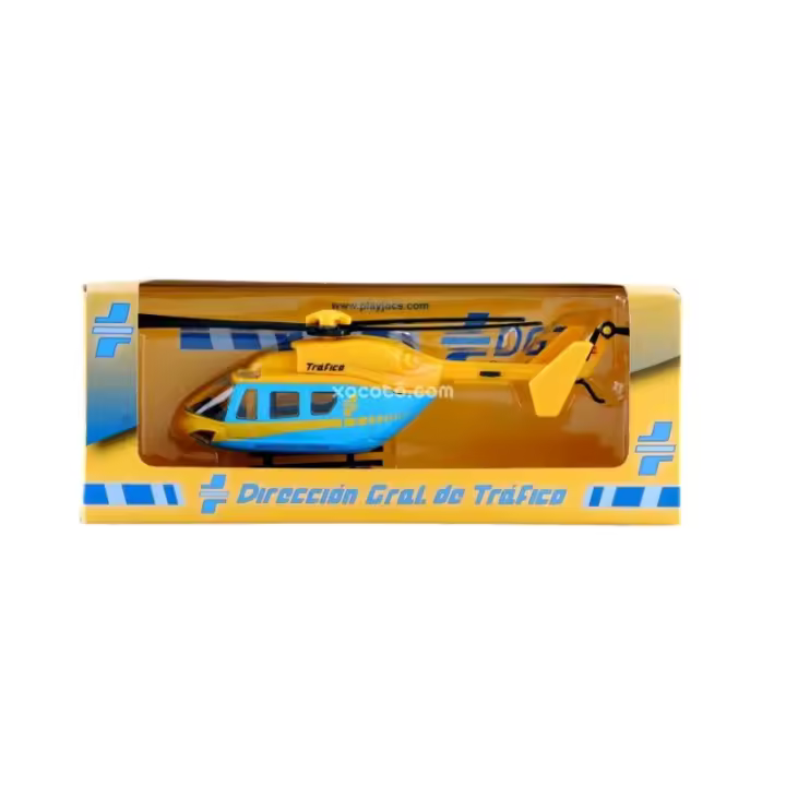 Helicóptero DGT Metálico - Maqueta de vehíclo en miniatura, metálico, hélices giratorios y abatibles - Escala 1:35 - xocoto - 1
