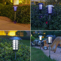 Lámpara Asesina De Mosquitos Solar 2 En 1 Con Luz UV Impermeable Para Jardín Camping Iluminación De Paisaje LED Regalo - details 6