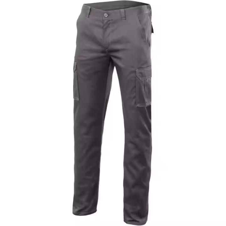 Pantalón de Trabajo VELILLA Gris con Múltiples Bolsillos y Costura Segura - 1