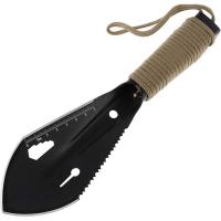 Garden Dig Tool, Stainless Steel Garden Shovel, Mini Garden Shovel Tool, Mini Garden Shovel, Metal Garden Shovel, for Gardening, Agriculture, Camping (Black) - details 0