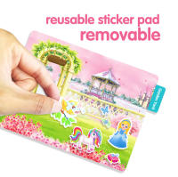 Juego De Rompecabezas Con Puzles De Princesa Y Animales Para Niños Juguetes Educativos Reutilizables Adhesivos Estáticos Regalo Para Fiesta De Cumpleaños - details 8