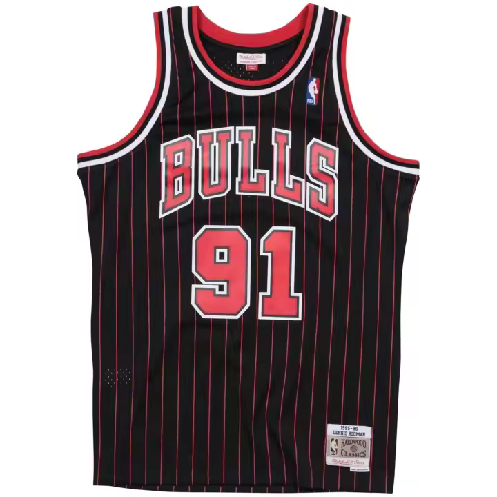Camiseta de Baloncesto Mitchell & Ness Dennis Rodman para hombre en color negro - 1
