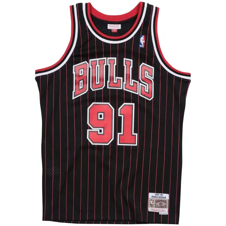 Camiseta de Baloncesto Mitchell & Ness Dennis Rodman para hombre en color negro - 1
