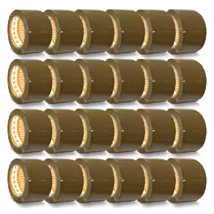 Cinta Embalar, Cinta Adhesiva Marrón, Precinto Embalar, Cinta de Embalar Cajas Mudanza y de Envío, Cinta Embalaje Marron Ancha 36 mm x 120 m - SIDI (24 uds) - 1