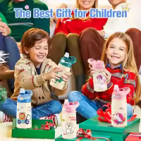 Botella Térmica Para Niños 400ML Unicornio Mantener Agua Fría Botella De Agua Portátil Para Viajes Y Escuela Libre BPA - details 15