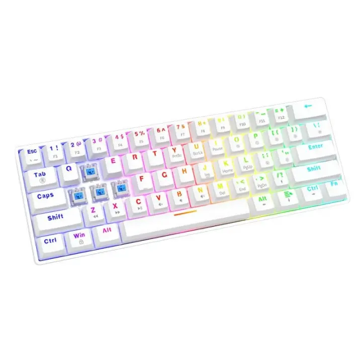 TECLADO MECÁNICO SAVIO WHITEOUT X2 OUTEMU AZUL, HOT SWAP - 1
