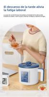 Cocina Eléctrica Doble Capa 220V Con Functions De Arroz a La Estiba Verduras Y Sopa Inteligente Antiadherente Para El Hogar Con Enchufe EU - details 6