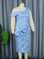 Vestido De Cocktail Para Mujer Lujoso Con Bordado De Lentejuelas Y Hombro Desnudo Midi Vestido Elegante Y Brillante Para Fiesta Eventos Formales - details 4