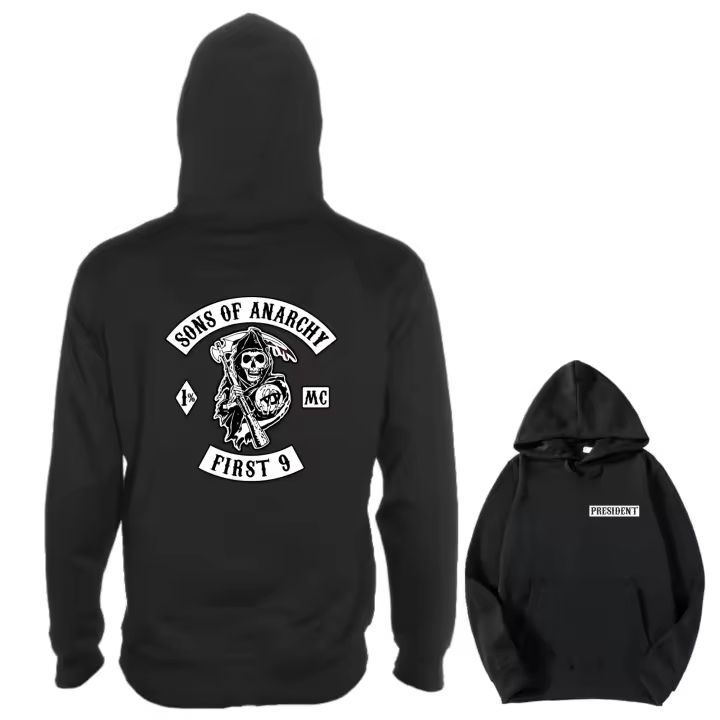 BCC Sudadera Sons of Anarchy Impresion Blanco Premium 300 grs 50% algodón 50% poliéster Unisex - 1