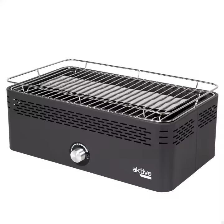 Barbacoa Portátil a carbón Aktive, recargable a pilas , sin Humo, medidas 45x28x19cm, con proteccion antigoteo - 1
