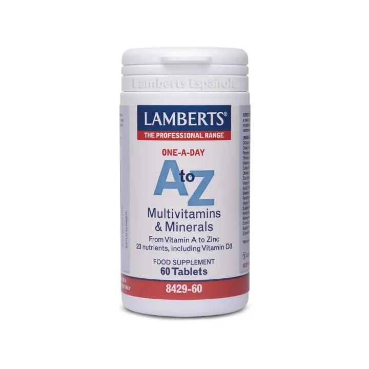 Lamberts A-Z Multi Complejo multivitamínico de Una al Día 60 Tabletas - Aporta todos los micronutrientes principales - 1