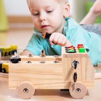 Juguete De Educar Montessori Para Niños Tablero Ocupado Con Interruptor De Madera LED Juego De Herramientas Con Tornillos Y Juntas Educativo Para Edad Preescolar - details 2