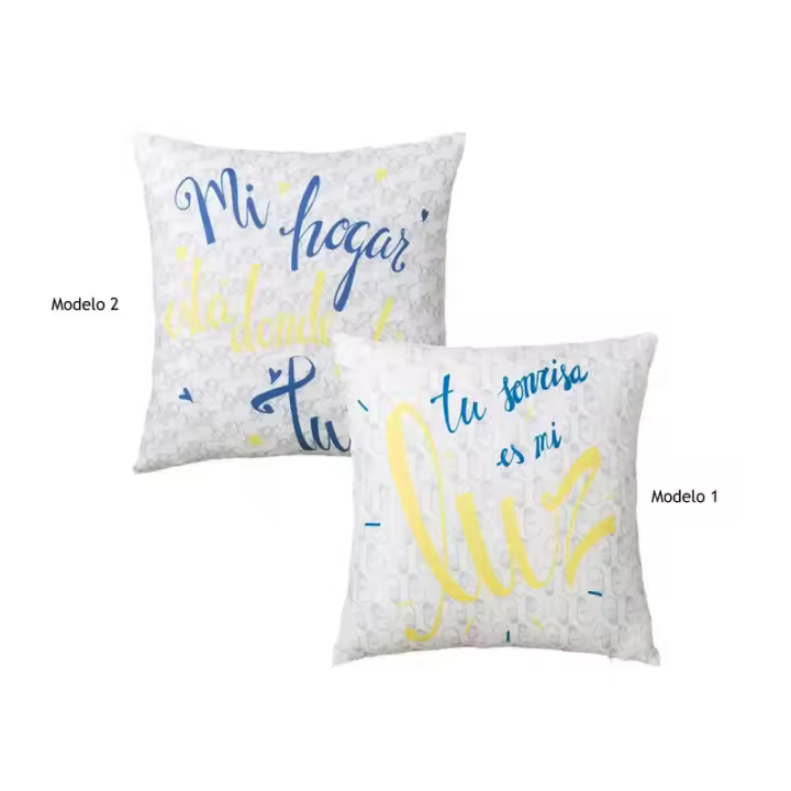 Gerimport Cojín Poliester Hogar y Luz 45 X 45 Cm Modelo Aleatorio - Suave y Decorativo - 1