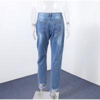 Jeans Rectos Para Mujer Moda Alta Cintura Washed Skinny Ropa Trasera Ropa De Lady Commuter Pantalones Delgados Con Agujeros Tendencia De Moda 2025 - details 9