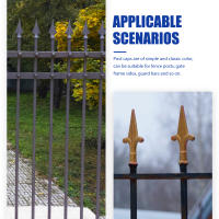 10 Pcs Cubiertas De Columna Para Valla Cabezas De Murdle En Plástico Accesorios Para Jardín Capas De Poste Decorativas - details 3