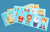 Rompecabezas De Madera Educativo Para Niños Con Tema De Elefante Y Oso Cambiando Ropa Juego De Vestir Juguetes Para Bebés Regalo - details 5
